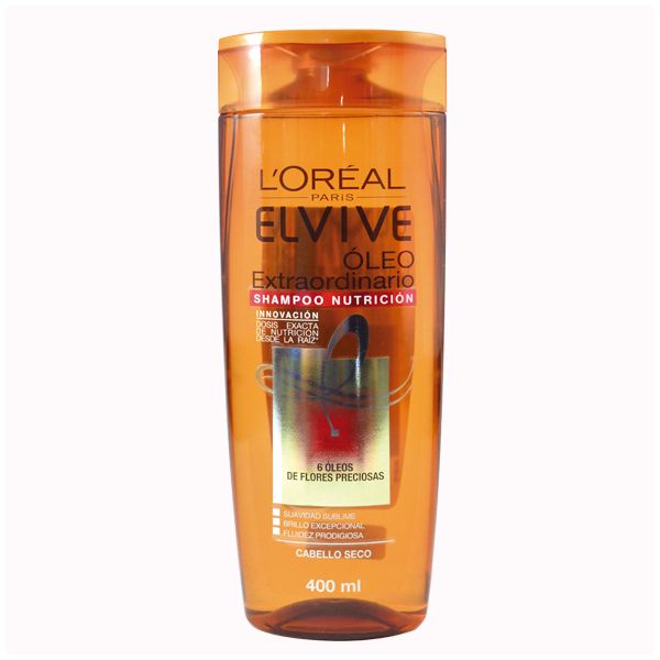 SHAMPOO NUTRICION CABELLO SECO ELVIVE 400ML.