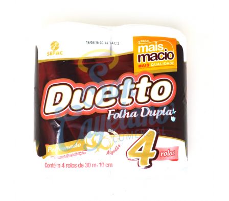 PAPEL HIGIENICO PERFUMADO D.HOJA DUETTO  4UND(16)
