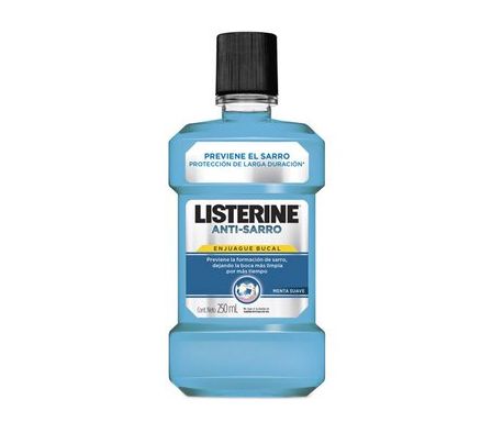 ENJUAJUE BUCAL LISTERINE  ANTI SARRO 250ML. (12)