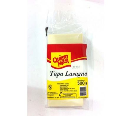 TAPA LASAGNA QUIERO MAS X 500 GR