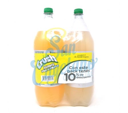 PACK GASEOSA CRUSH PIÑA 2L+GAS NARANJA 2LT 