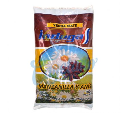 YERBA MATE MANZ/ANIS INDEGA PLASTICA X 500 GRS (6)