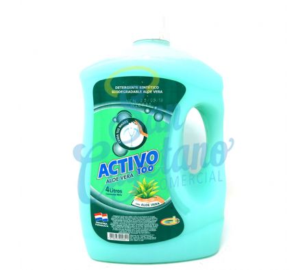 DETERGENTE CON ALOE LAVAVAJILLAS ACTIVO 100 4LT(4)