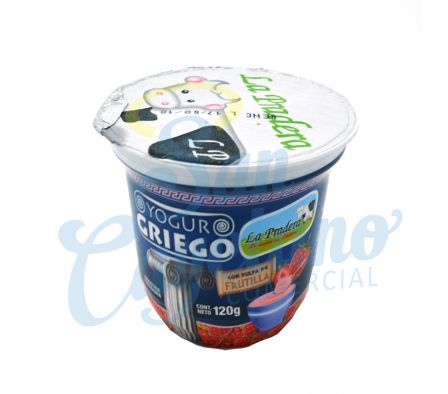 YOGUR C/CREMA GRIEGO FRUTILLA POTE LA PRADERA100GR