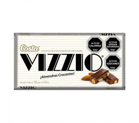 CHOCOLATE TABLETA RELL ALMENDRA VIZZIO 120GR (15)