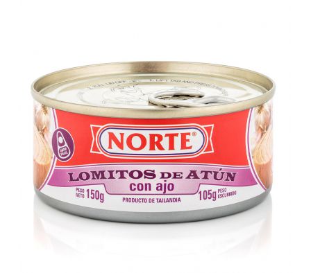LOMITOS DE ATUN CON AJO NORTE 150GR (48)