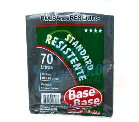BOLSA P/RESIDUOS STAND BASE BASE 70L 10 UND