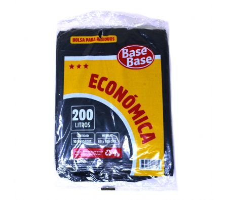 BOLSA P/RESIDUOS ECONOMICO BASE BASE 200L 10 UND