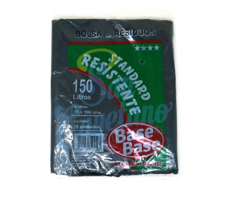 BOLSA P/RESIDUOS STAND BASE BASE 150L 10 UND