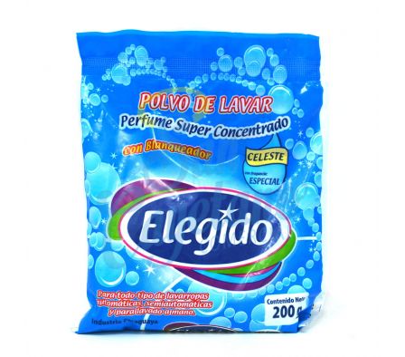 JABON EN POLVO C/BLANQ CELESTE ELEGIDO 200GRS(50)