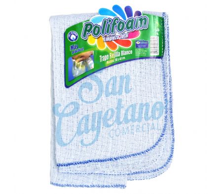 TRAPO REJILLA POLIFOAM COLOR BLANCO 50X40 (25)