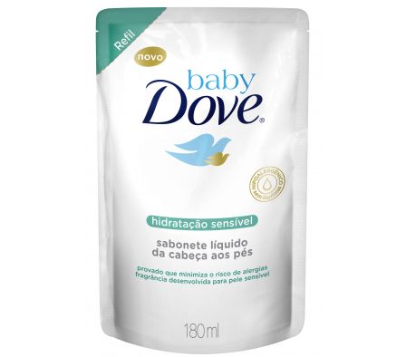 JABON LIQ HIPOALER HUMEC SENS BABY DOVE 180ML(12)