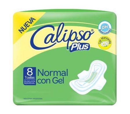 TOALLA FEMENINA NORMAL C/GEL C/CALE CALIPSO 8U(50)