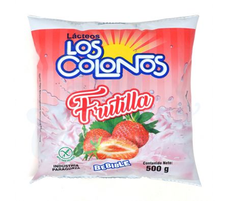 BEBIDA LACTEA FRUTILLA SACHET LOS COLONOS 500GR