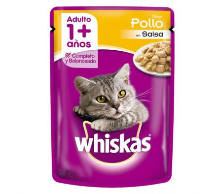 ALIMENTO P/GATO SACHET ADUL POLLO WHISKAS 85GR(12)