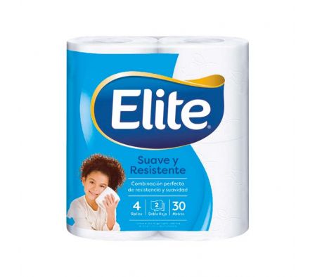 PAPEL HIGIENICO SUAV DOBLE HOJA ELITE 4ROLX30M(16)