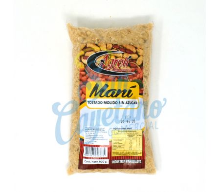 MANI MOLIDO AGROLI SIN AZUCAR 300GR