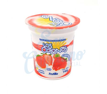 YOGUR ENTERO FRUTILLA POTE LOS COLONOS 140GR 