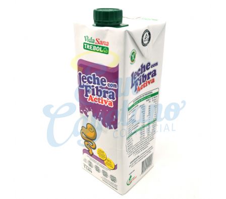 LECHE FIBRA ACTIVA TREBOL 1 LT.(12).