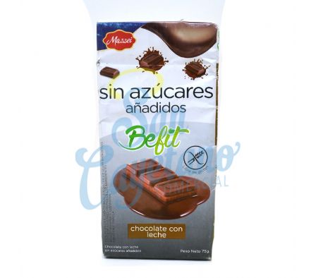 TABLETA DE CHOCO C/LECHE S/AZ BEFIT MAZZEI 75GR(12