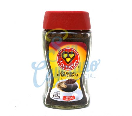 CAFE TRADICIONAL SOLUBLE 3 CORAZONES 100GR(24)