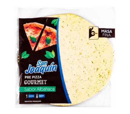 PRE PIZZA SABORIZADA C/ ALBAHACA SAN JOAQUIN X UND