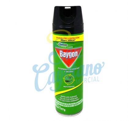 INSECTICIDA CUCARACHA ARAÑAS VERDE BAYGON300ML(12)