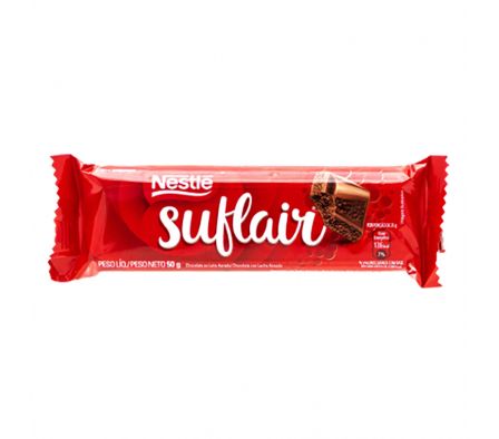 CHOCOLATE TABLETA C/ LECHE SUFLAIR 50GR (12)