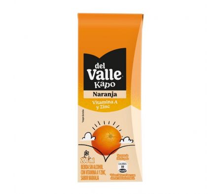 JUGO FRUTAL DE NARANJA DEL VALLE KAPO 200ML (6)