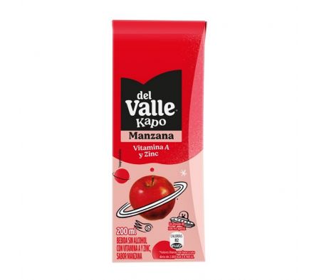 JUGO FRUTAL DE MANZANA DEL VALLE KAPO 200ML (6)