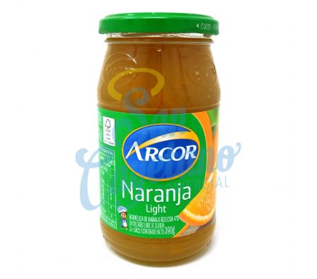 MERMELADA DE NARANJA LIGHT ARCOR VIDRIO 390GR(12)
