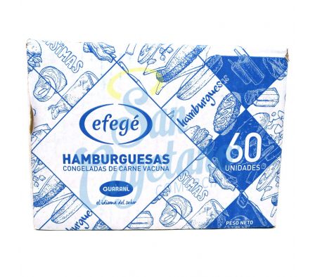 HAMBURGUESA CARNE VACUNA  EFEGE.60 UN.
