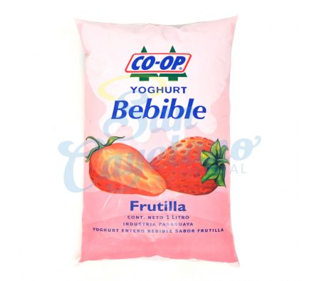 YOGUR BEBIBLE FRUTILLA CO-OP SACHET 1LT