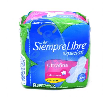 TOALLA FEMENINA ULTRAFINA SIEMPRE LIBRE 8U(48)