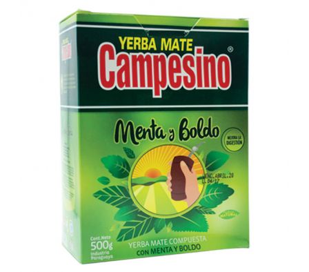 YERBA MATE MENTA/BOLDO CAMPESINO 500GR (10)