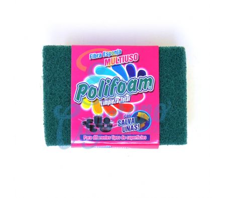 FIBRA ESPONJA MULTIUSO C/ SALVA UÑA POLIFOAM (60)