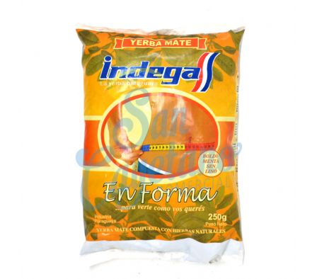 YERBA MATE EN FORMA INDEGA PLASTICA X 25O GRS (12)