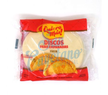 DISCOS P/EMPANADAS MEDIANO  QUIERO MAS 340 GRS