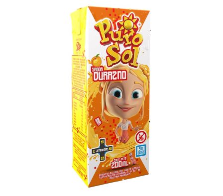 JUGO DE DURAZNO PURO SOL 200ML (30)