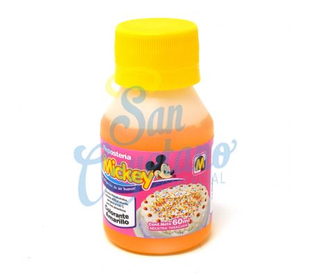 COLORANTE AMARILLO MICKEY FRASCO 60CC.(6)