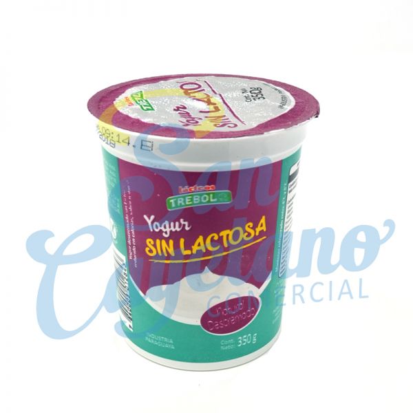 YOGHURT TREBOL ENTERO SIN LACTOSA 350 GR